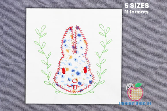 Charming Face of Easter Bunny with the Swirl
