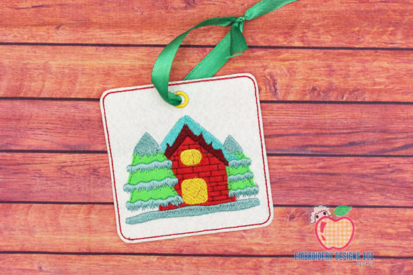 Christmas House Covered with Snow ITH: A Charming Embroidery Design