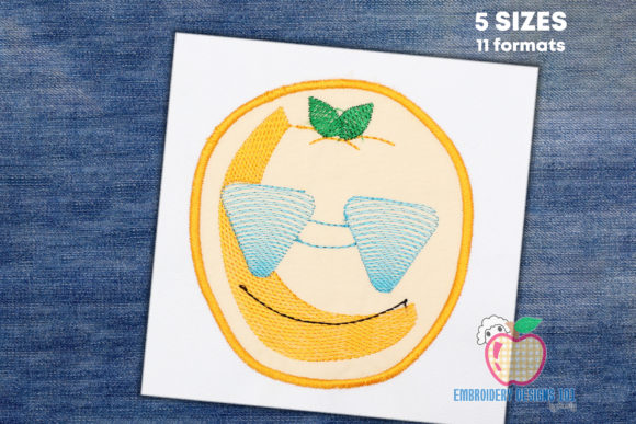 Clementine with Stylish Goggles: A Cool Embroidery Design