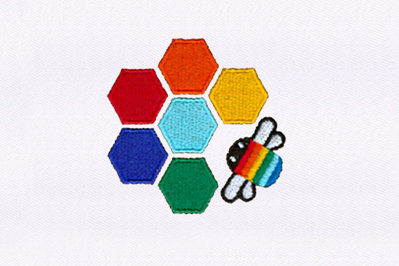 Honeycomb and Bee: A Charming Embroidery Design