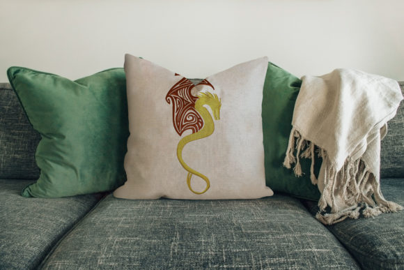 Raise of Dragon: A Festive Embroidery Design