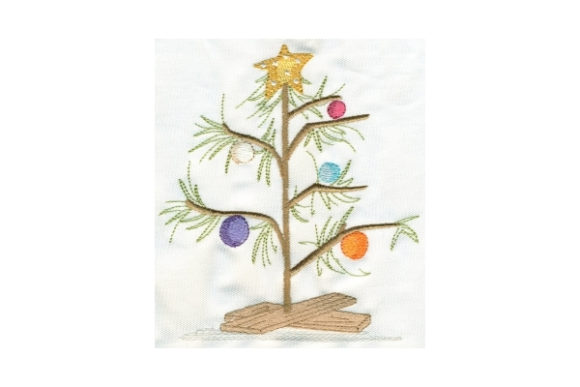 Sassy Prim Tree: A Festive Embroidery Delight