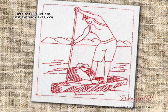 Stand Up Paddle Boating Lineart for Seasonal Charm